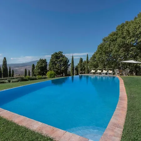 Orcia Panoramic View With Pool فيلة